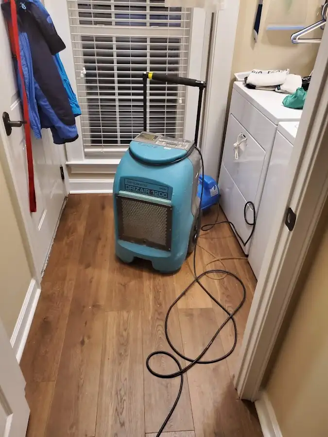 Commercial dehumidifier deployed for Flood Damage Cleanup in Pompey